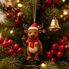 Elegante Addobbo Natalizio Divertente Ornamento con Dito Medio di Natale, Ciondolo Acrilico Decorazione da Appendere per Albero di Natale, Decorazione Originale Sarcastica,