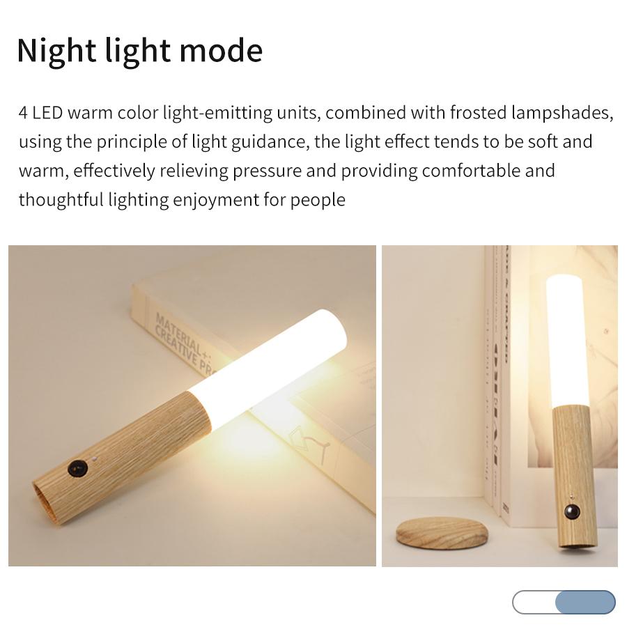 LED USB Night Light Magnetic Wall Lamp LED Rechargeable Corridor Cabinet Wall Light Household Toilet Wall Induction Lighting
