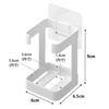 Yamazaki Tower Film Hook Facial Goods Storage Rack, White, Unit: W6 X D6.5 X H9cm (excluding Film Hooks), Floating Storage for Beauty Appliances,