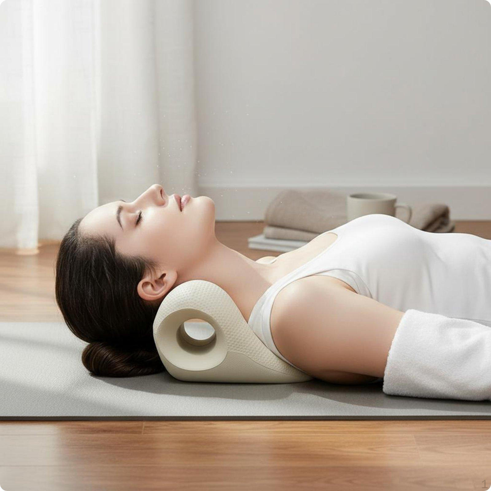 CShaped Neck Pillow Ergonomic Design Massage Cervical Support Cushion