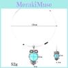 Green Turquoise Owl Pendant Necklace With Alloy Material For Daily Fashion Accessory