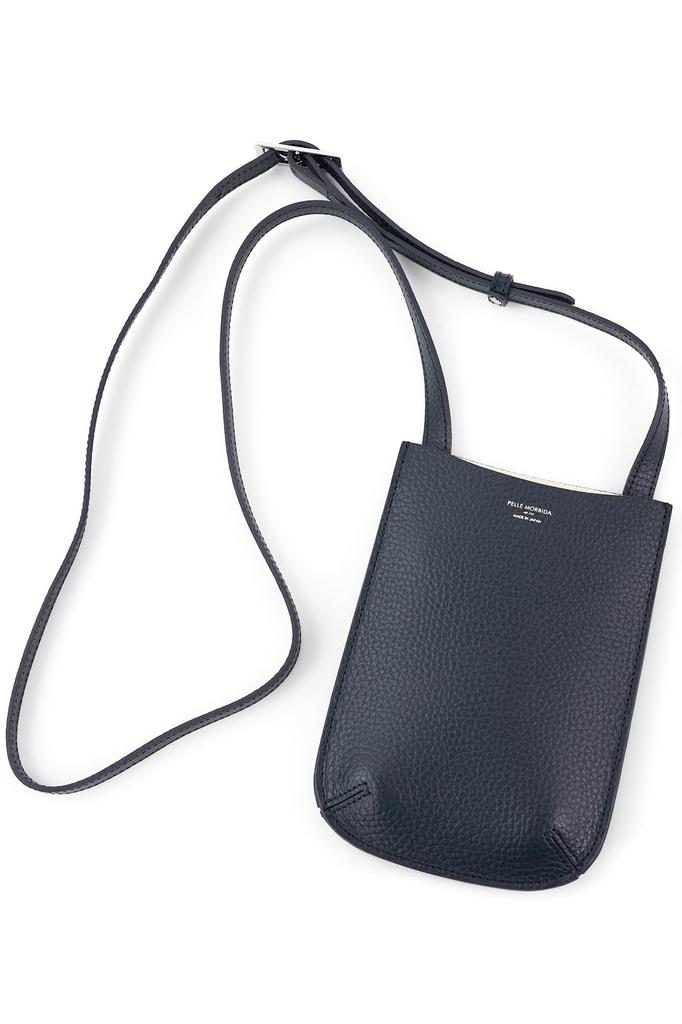 Pelle Morbida Mini Shoulder Bag, Navy, PM-TE012-NV