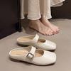 Baotou Half Slippers Women's Summer Wear 2025 New French Mary Jane Cool Slippers Flat-bottomed One-pedal Muller Shoes