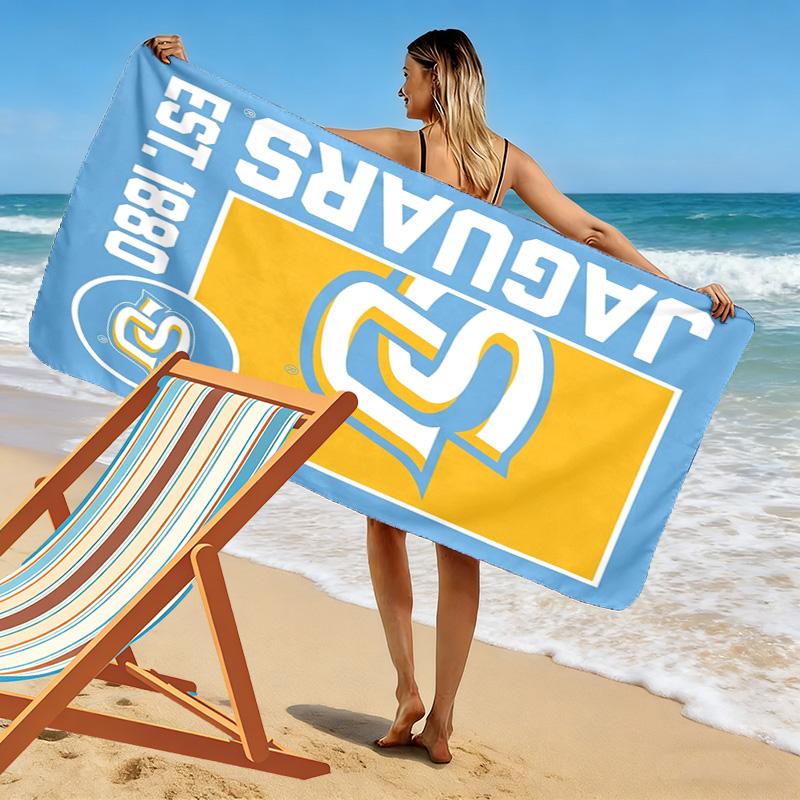 Southern Jaguars Print Beach Towel, Large Soft Quick Dry Towel for Beach Camping Swimming