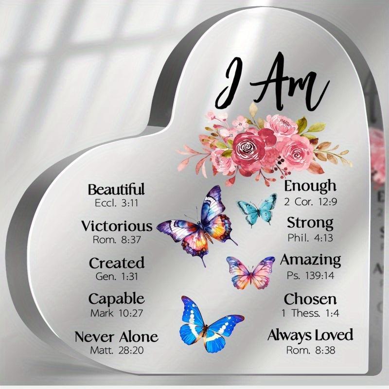 

Butterfly Scripture Heart - Religious Inspirational Gift with Photography Utility чистый