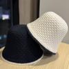 New Japanese-style Hollow Knit Bucket Hat for Spring and Autumn, Warm and Versatile, Makes the Face Look Smaller, Suitable for a Natural Look,