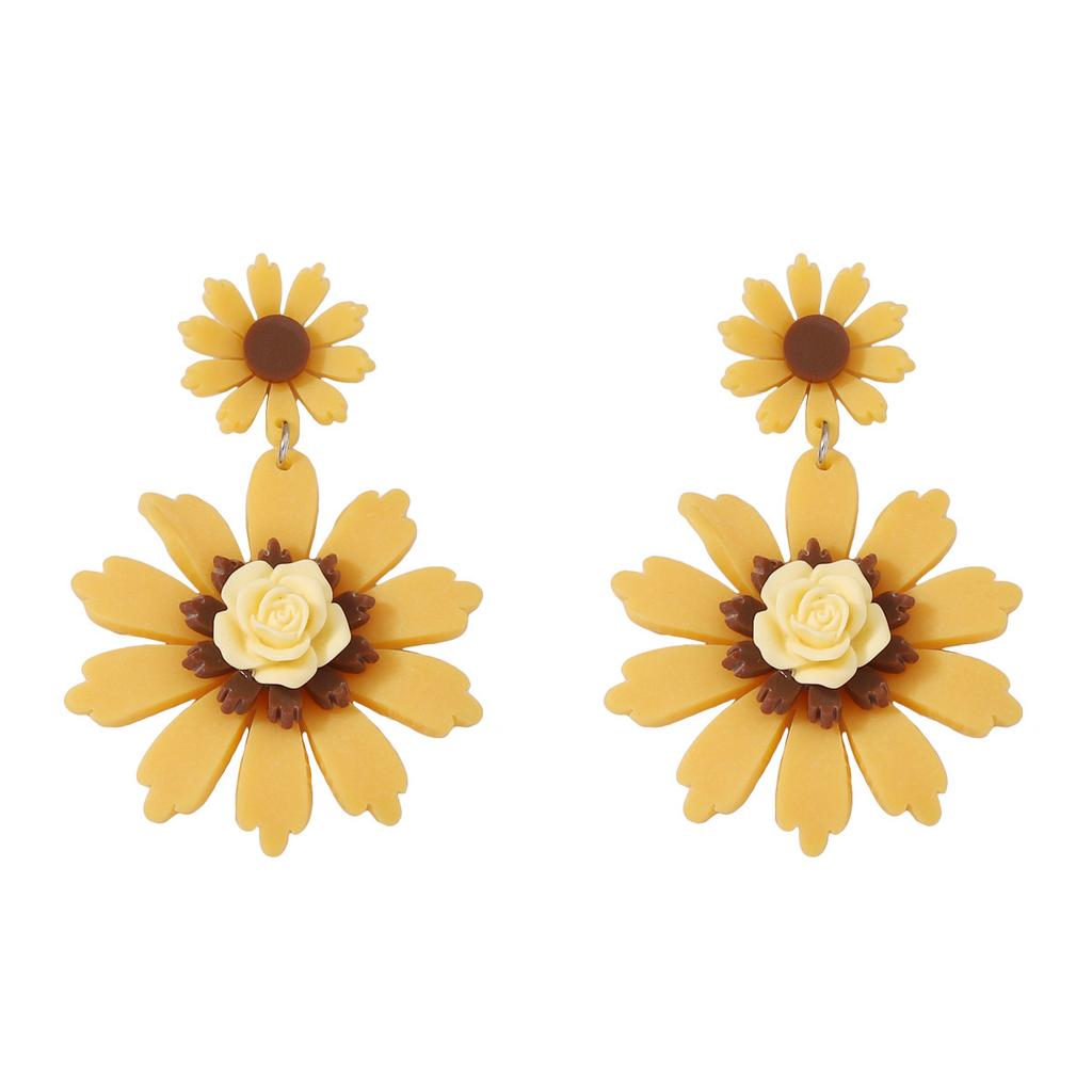 Sunflower versatile, trendy and fashionable casual earrings for the back-to-school season