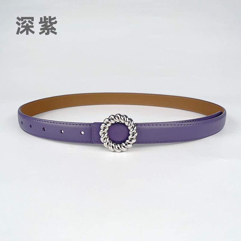 Leather Women'S Belt Cowhide Simple Match Casual Pants Jeans Decorative Women'S Belt