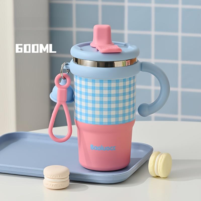Stylish Coffee Thermos Mug for 2025, Ideal for Students, Features a Large Capacity, Handle, And Straw, Perfect for On The Go