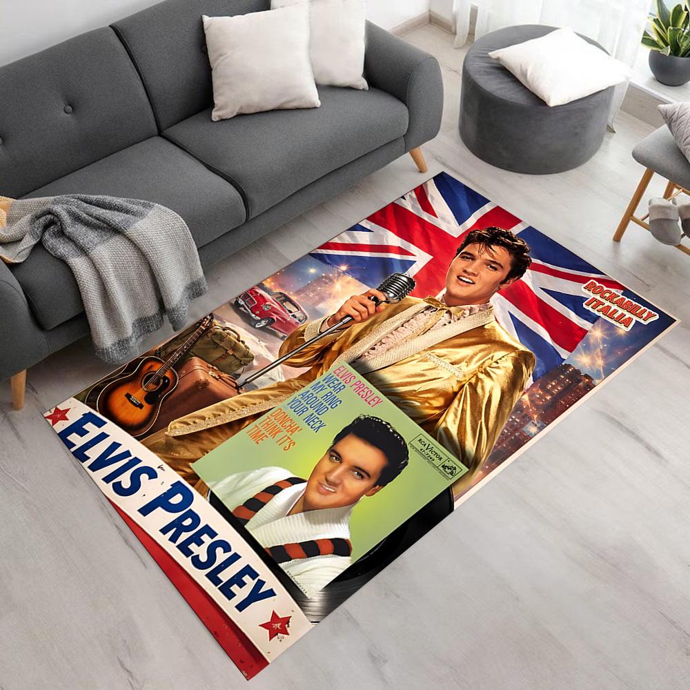 Elvis Presley Floor Mat Suitable for Hallway Balcony Dormitory Study Room Antislip Carpet Anime Office Decor Perfect Gift for Women/Men
