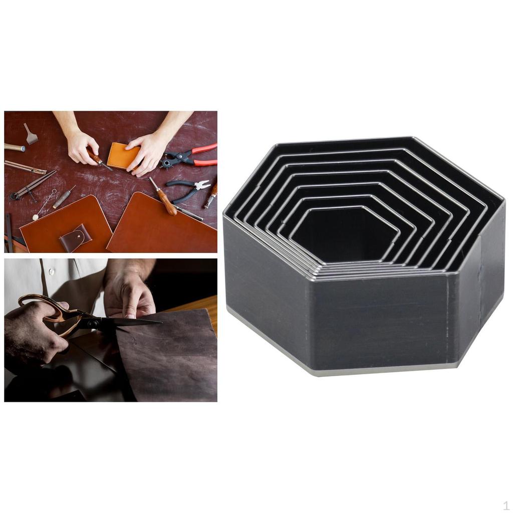 7 Stück Lederstanzform Verschiedene Größen Vorlage Bastelwerkzeug Geometrische Form für DIY