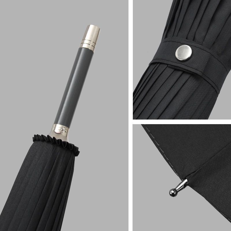 Super Strength Windproof 24 Ribs Umbrella Auto Open Long Handle Large Men Business Umbrella Reinforced Frame Sunshade For Female