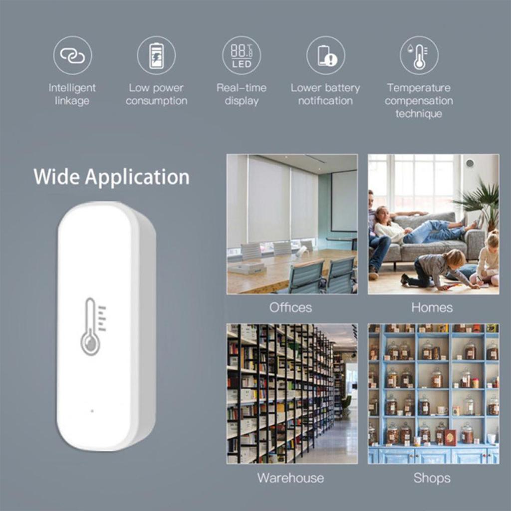 Wifi Humidity Sensor Smart Wireless Remote Remote Temperature Monitor WiFi For Bedroom Bathroom Kitchen Home Dormitory Hotel