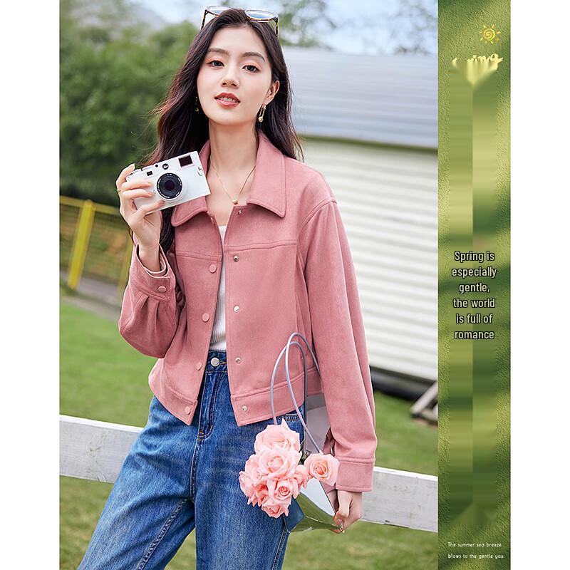 

Sisui Nianhua Women s Simple Elegant Long-Sleeve Short Jacket XL