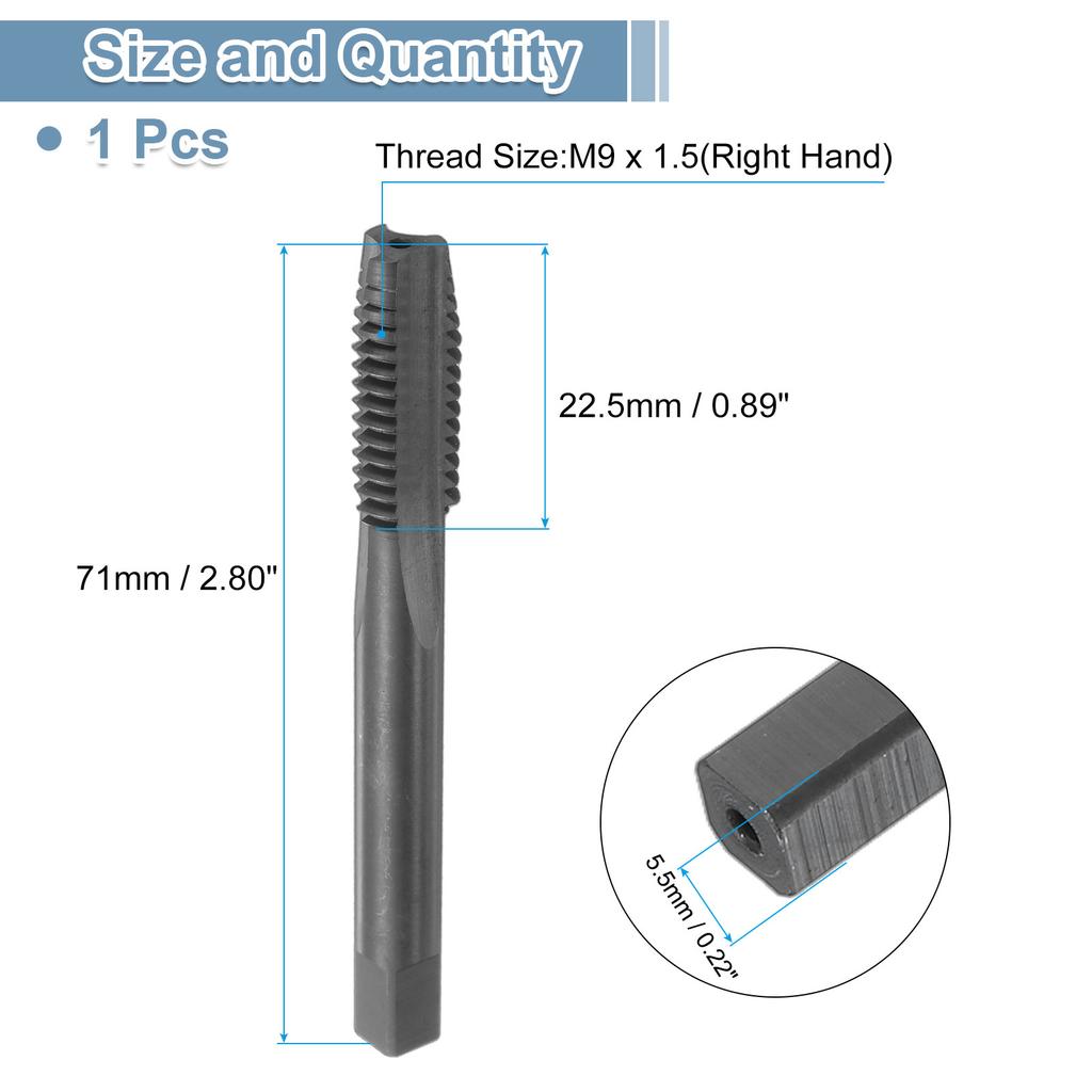 M3.5 M5 M6 M7 M8 M9 M20 M22 Straight Flute Thread Tap Nitride Coated Screw Tapping Tool