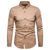 Men's Cotton Shirt Casual Business Long Sleeve Shirts Men Slim Fit Social Office Shirt