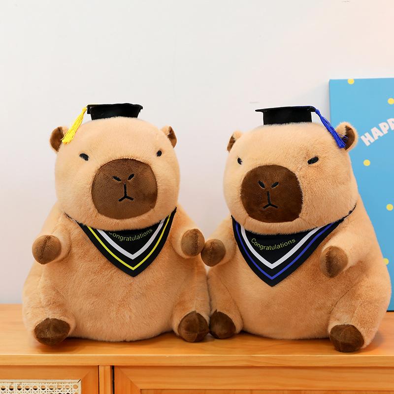 Dr. Capybara Kapibara Doll Doll Hat Plush Toy Ragdoll Graduation Souvenir Gift