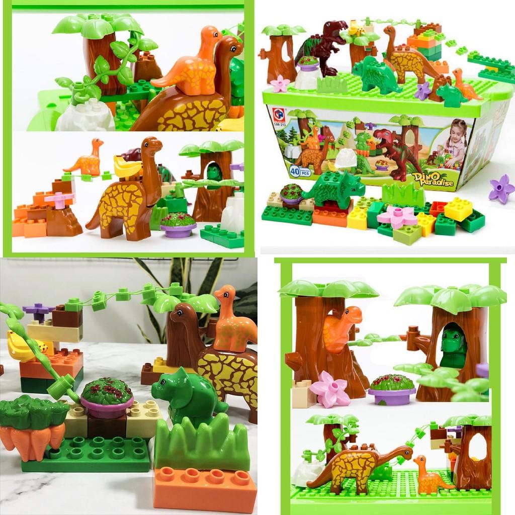 Dinosaurier-Bausteinset für Kinder mit großen ABS-Kunststoffteilen für kreatives Spielen