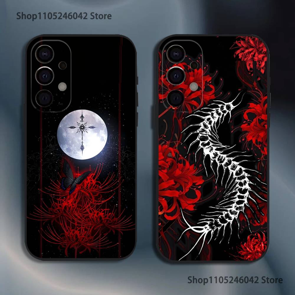 Ghoul Red Spider Lily Tokyo For Samsung Phone Case S25,S24,S21,S22,S23,S30,Ultra,S20,Plus,Fe,Lite,5G Black Cover
