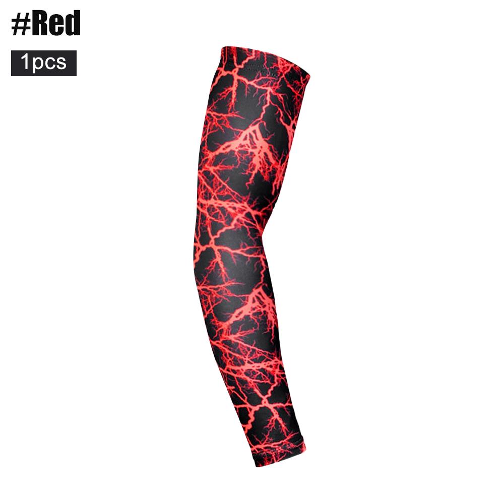 1Pcs Sports Arm Sleeve Compression Sleeves Golf Elbow Brace UV Protection Tattoo Cover for Running Cycling Basketball Football
