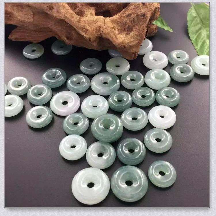 Myanmar Jade Dark Green Ping'an Kou Pendant
