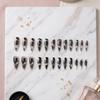 24Pcs Fake Nails Black-Gold Floral False Nails Self-adhesive Press Nails Wearable Nail Tips For Women Daily Wear Nails Tips