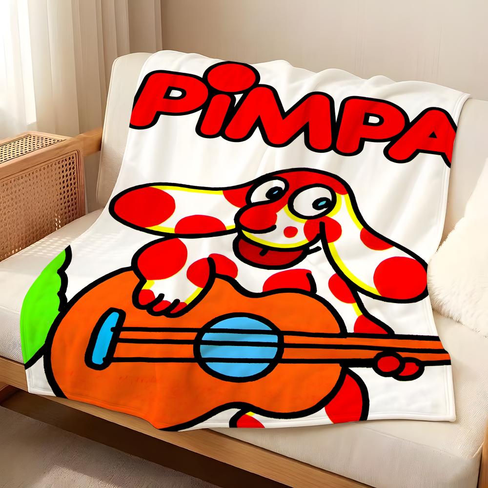 Charakter P-Pimpa Wurf-Flanell-Decke Geeignet für Sofas Betten Büros Reisen, Campingstühle