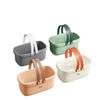 Portable Plastic Bath Storage Basket for Bathroom and Dorm Use