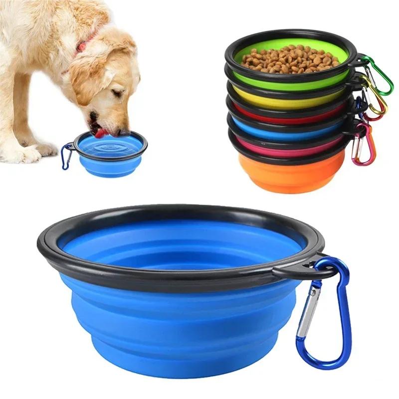 Pet Feeder Bowl Folding Silicone Travel Dog Bowl Walking Portable Water Bowl For Small Medium Dog Cat Bowls Pet Eating Dish