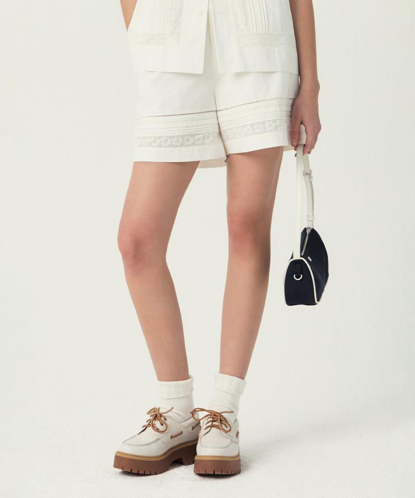 GROVE Ellis Lace Shorts (Ivory)