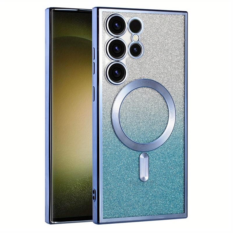 

Чехол BlingBright для Samsung Galaxy S24 S23 S22 S21 S20 Ultra Plus FE, блестящий чехол Note20 Ultra Plate, беспроводной магнитный MagSafe For Galaxy S23