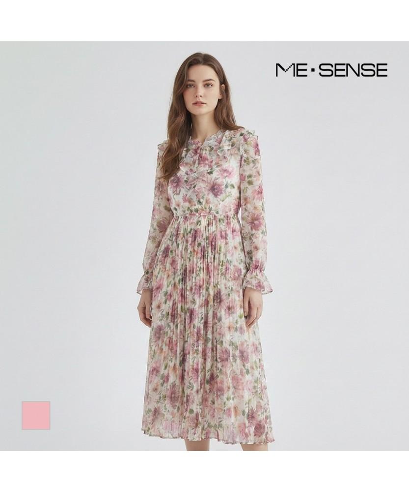 MESENSE Flower Frill Pleated Dress_Mb43Opm201A