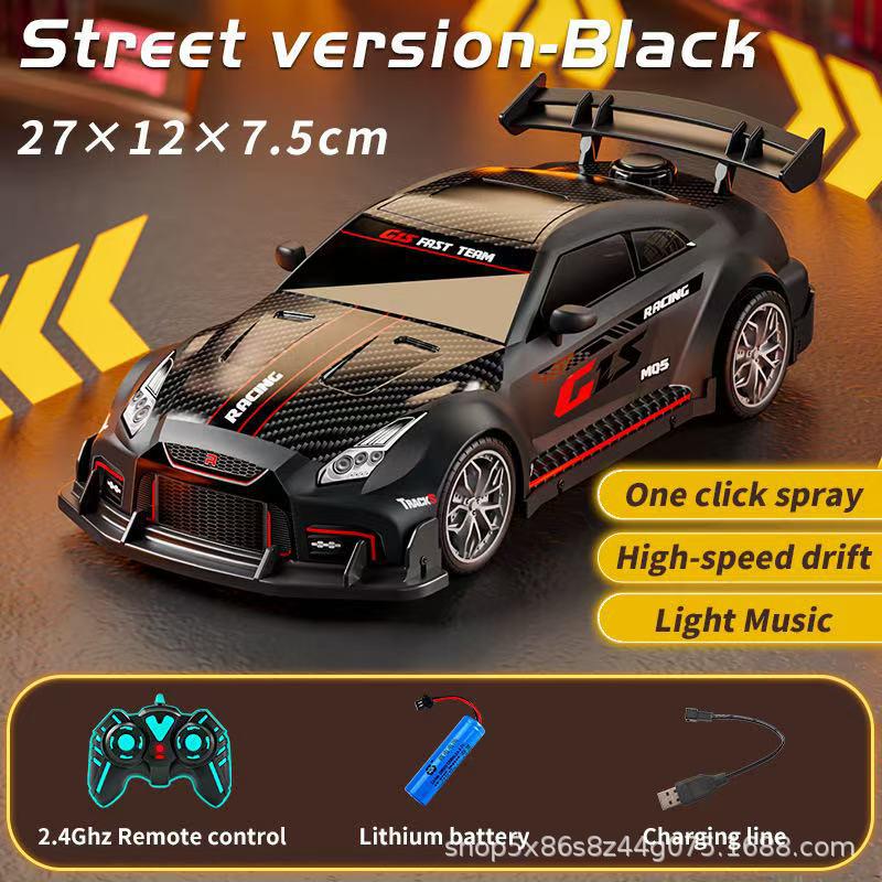 

Высокоскоростная дрифт-машина на радиоуправлении GT с беспроводным управлением, светодиодной подсветкой и функцией распыления для мальчиков