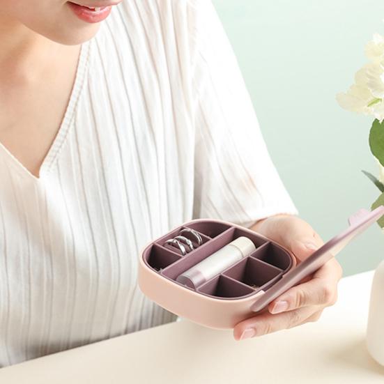 Stressresistente Schmuckschatulle mit Spiegel aus ABS zur sicheren Aufbewahrung von Schmuck für Damen