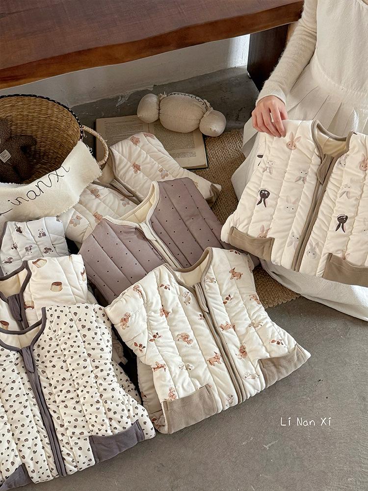 Quilted Cotton Baby Romper for Crawling Toddlers - Thick, Warm, Autumn/Winter Wear