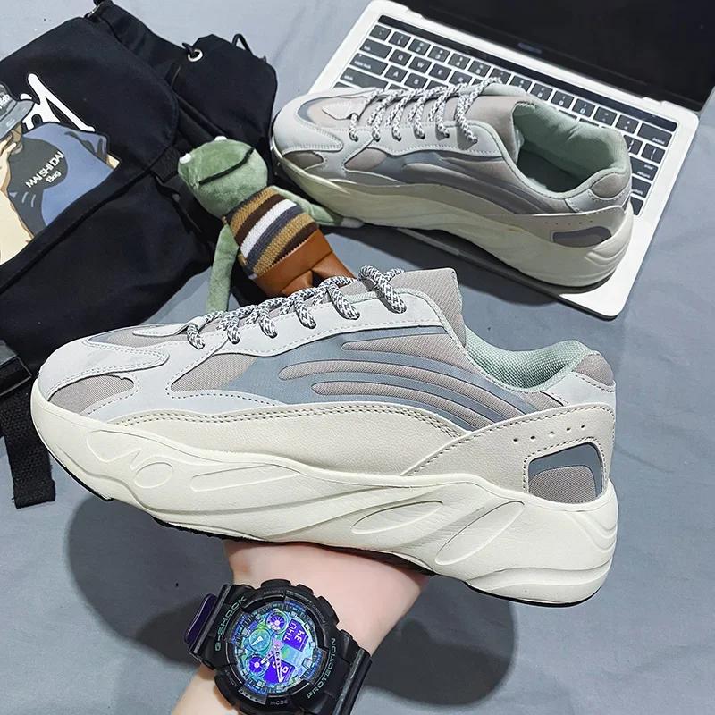 Men's Light Soled Leather Breathable Casual Shoes Women's Casual Shoes 2025 New Couples Running Sneakers