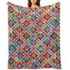 Red Tone Patchwork Throw Blanket Giant Sofa Designers for sofa Winter beds Blankets
