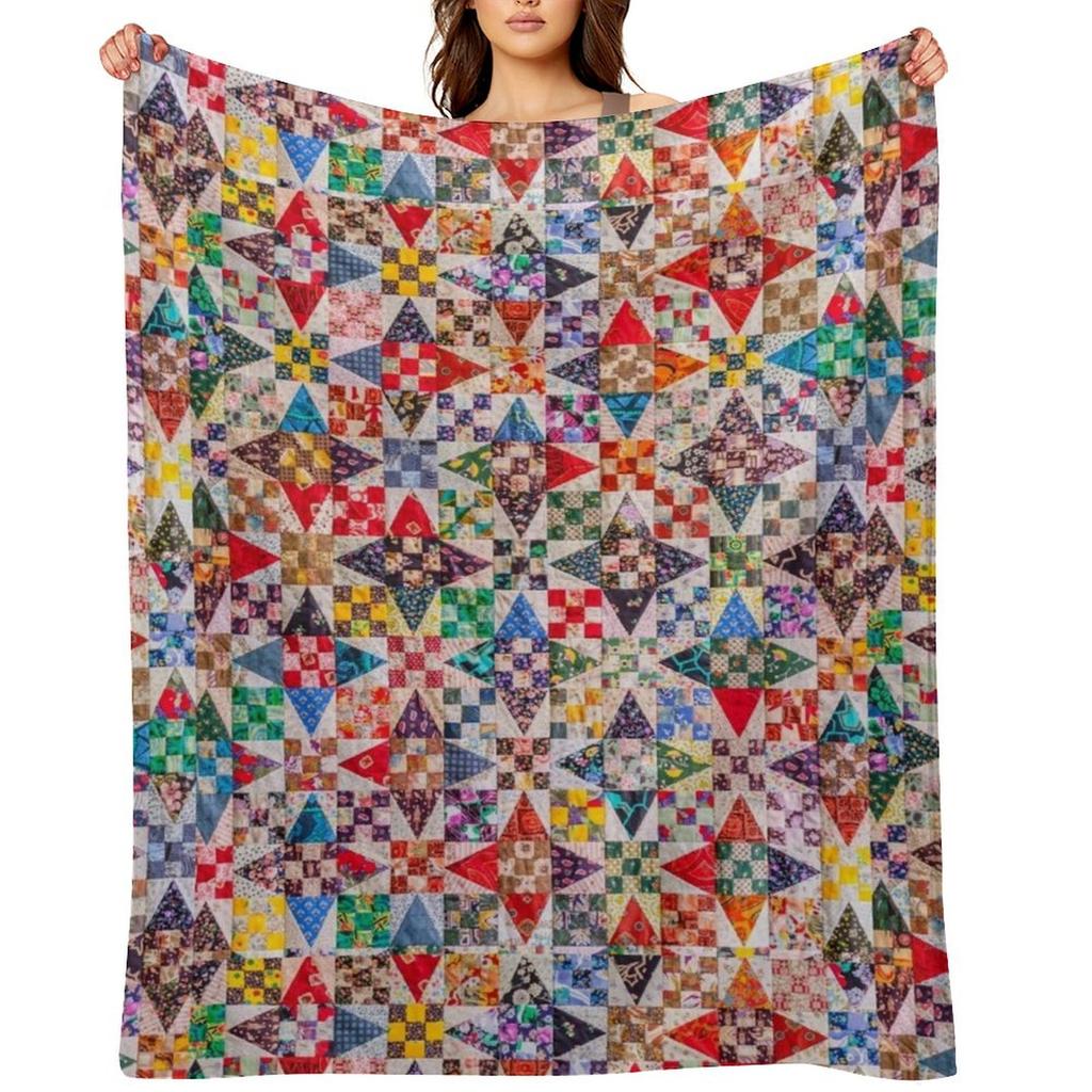 Red Tone Patchwork Throw Blanket Giant Sofa Designers for sofa Winter beds Blankets