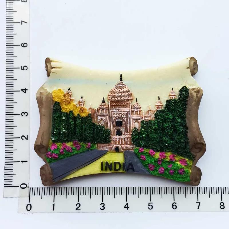 India Travelling Fridge Stickers Creative Tourist Souvenirs Kawaii Fridge Magnets Home Decor Magnetic Stickers for Refrigerator