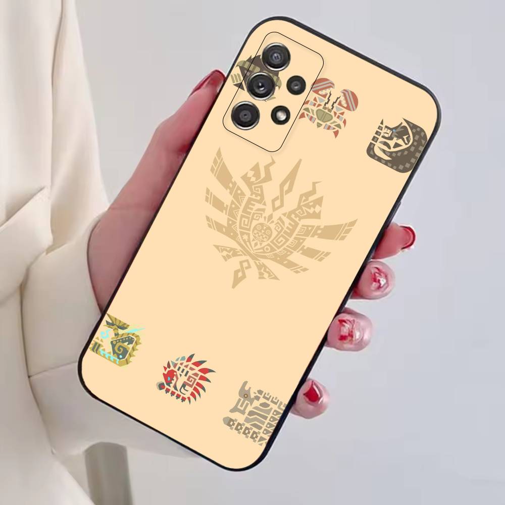 Monster H-Hunter Game Phone Case Black Silicone Soft For Samsung S25,S24,S21,S22,S23,S30,Ultra,S20,Plus,Fe,Lite