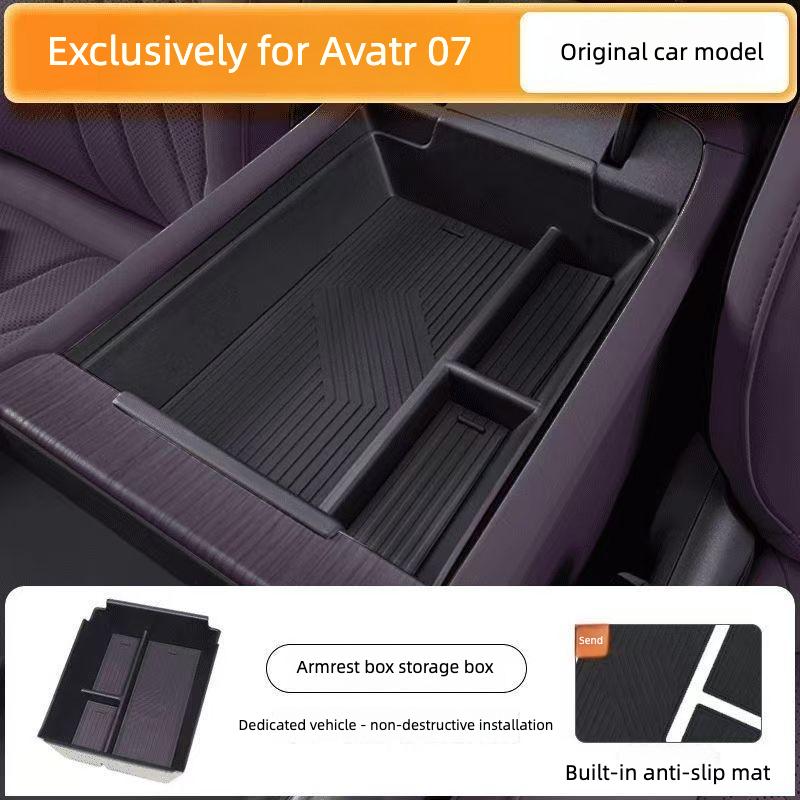 For Avatr 07 2024 2026 Car Styling Center Console Armrest Storage Box Compartment Organizer Cover Upgrade Modify Accessories