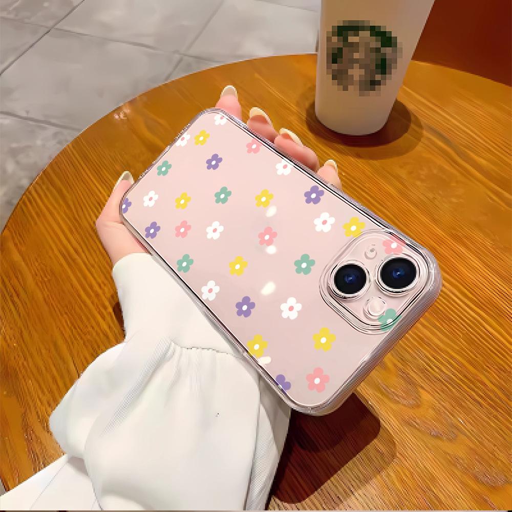 Dopamine Flower Iphone17 Transparent Case 13promax iPhone Case 14 Girl 15 Anti-drop 11 Soft Case