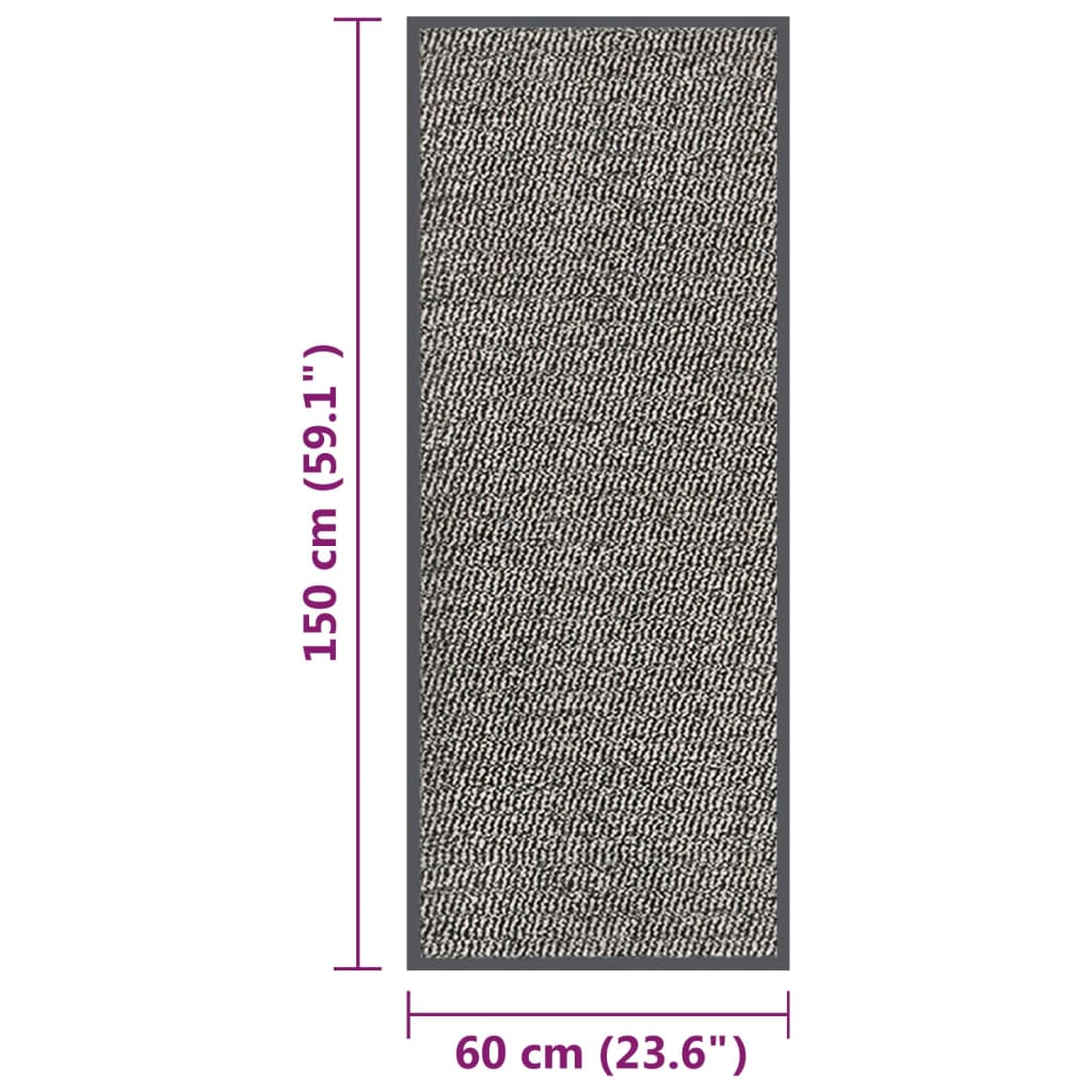 vidaXL Fußmatte getuftet 60x150 cm Hellbraun