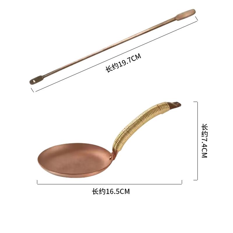 

Chinese Tea Roaster Alcohol Candle Pure Copper Tea Roasting Tray Stove Restaurant Outdoor Iron Kettle Cast Iron Tea Stove