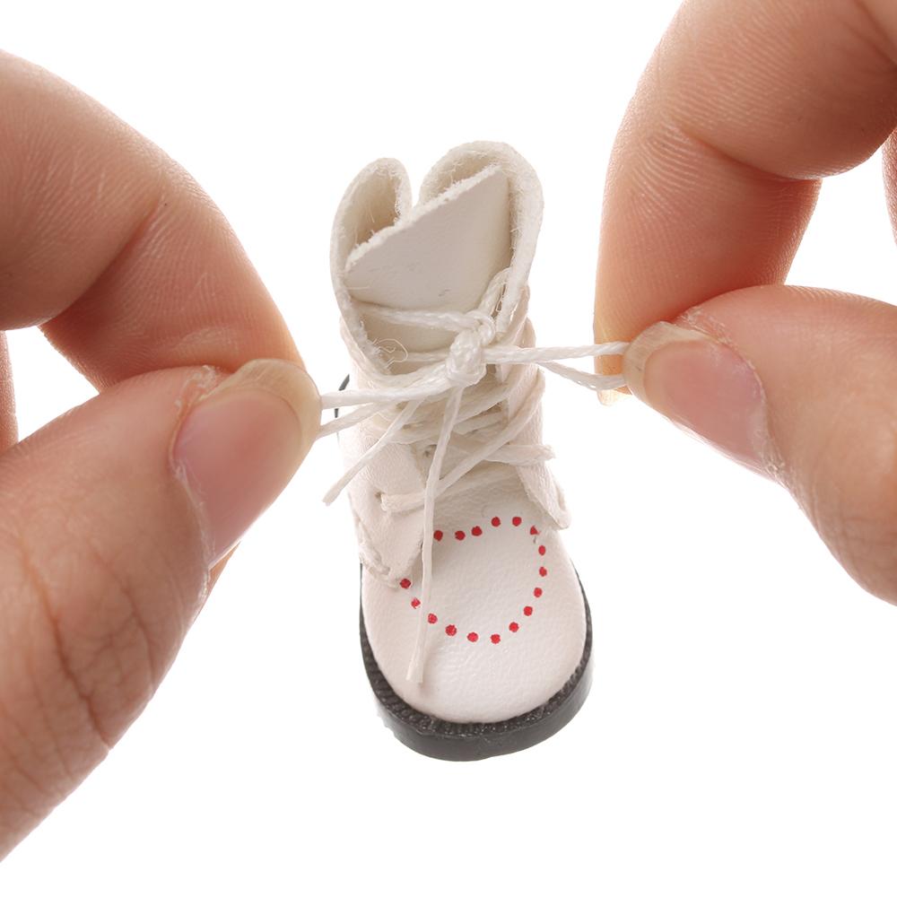 Heart Children Toys Birthday Gifts PU Leather Shoes Shoes 1/6 Doll Doll Boots