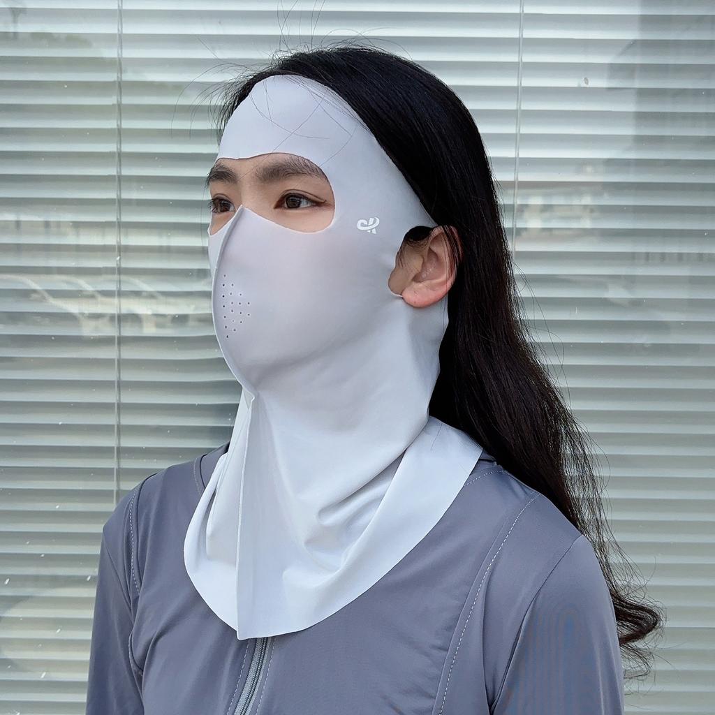 UPF50+ Sun Protection Mask Fashion 3D Ice Silk Anti-UV Neck Scarf Sunscree Dustproof Sunshade Face Mask Outdoor Summer