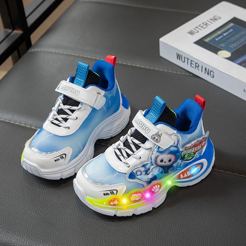 Children's Fashion Shoes 2025 Autumn New Boys Mesh Sneakers Popular Breathable Dad Shoes Boy Tide
