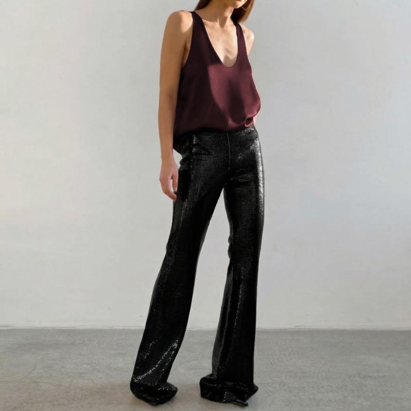 Womens Satin Deep V Neck Loose Camisole Summer Casual Top