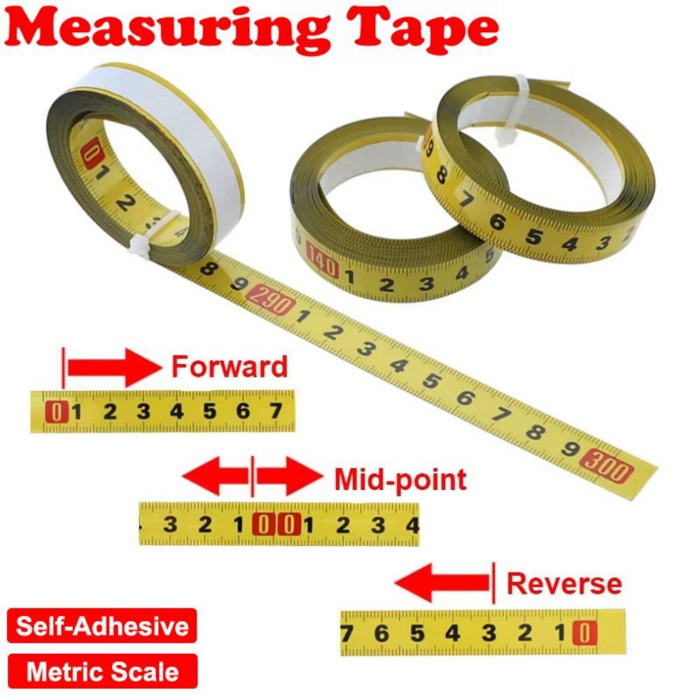 Metric Scale Metal Tape Measure Steel Material Miter Track Tape Adhesive Backed Tape Ruler