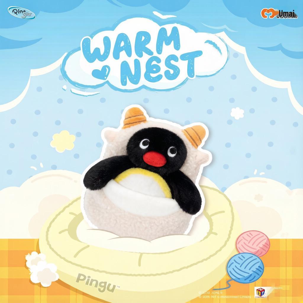 Portachiavi Peluche Pinguino Originale Bambola Ornamento per Zaini